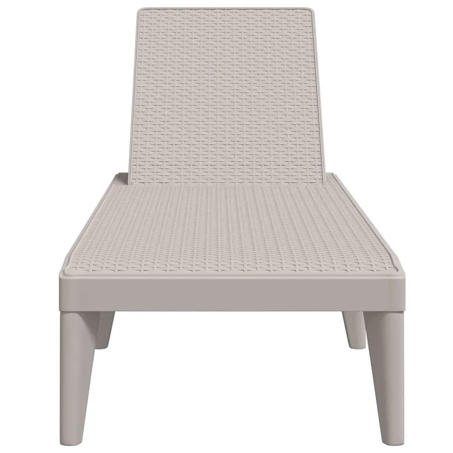 Chaise longue cappuccino 186x60x29 cm PP - 4