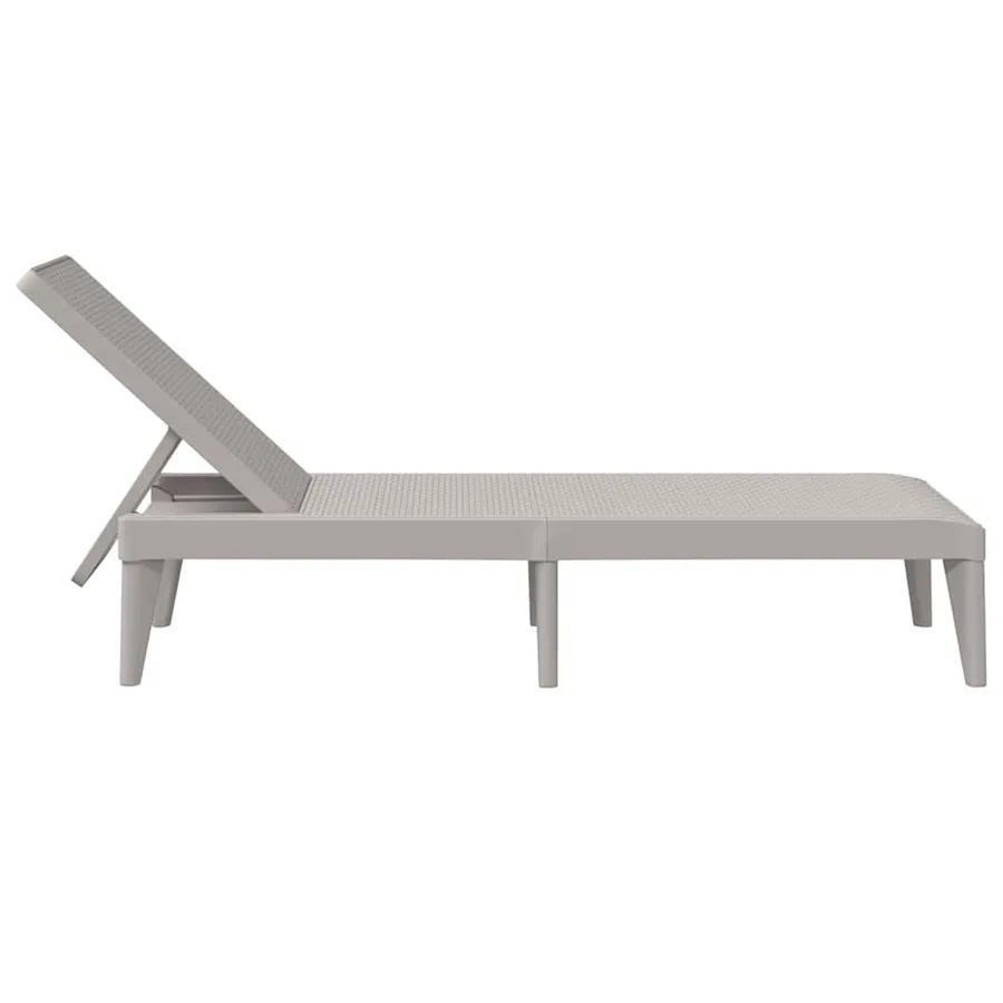 Chaise longue cappuccino 186x60x29 cm PP - 5