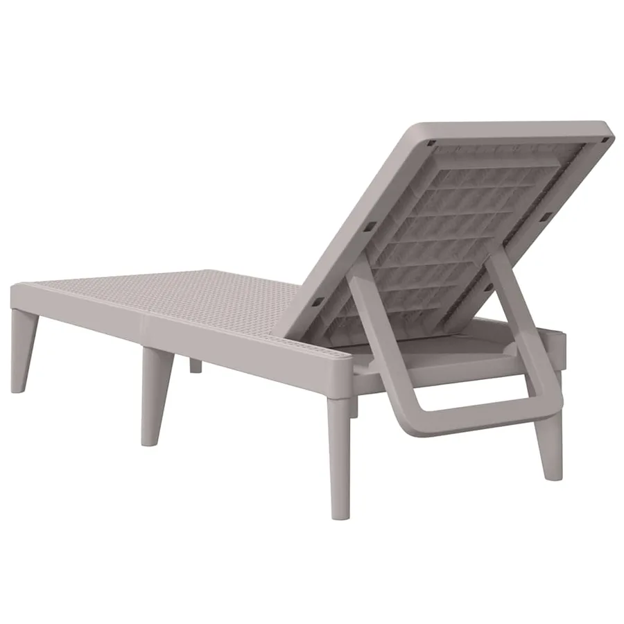 Chaise longue cappuccino 186x60x29 cm PP - 6