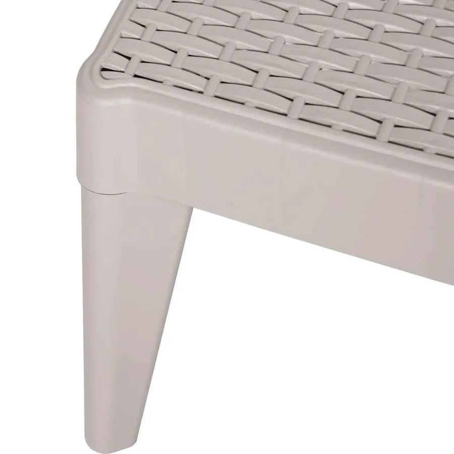 Chaise longue cappuccino 186x60x29 cm PP - 8