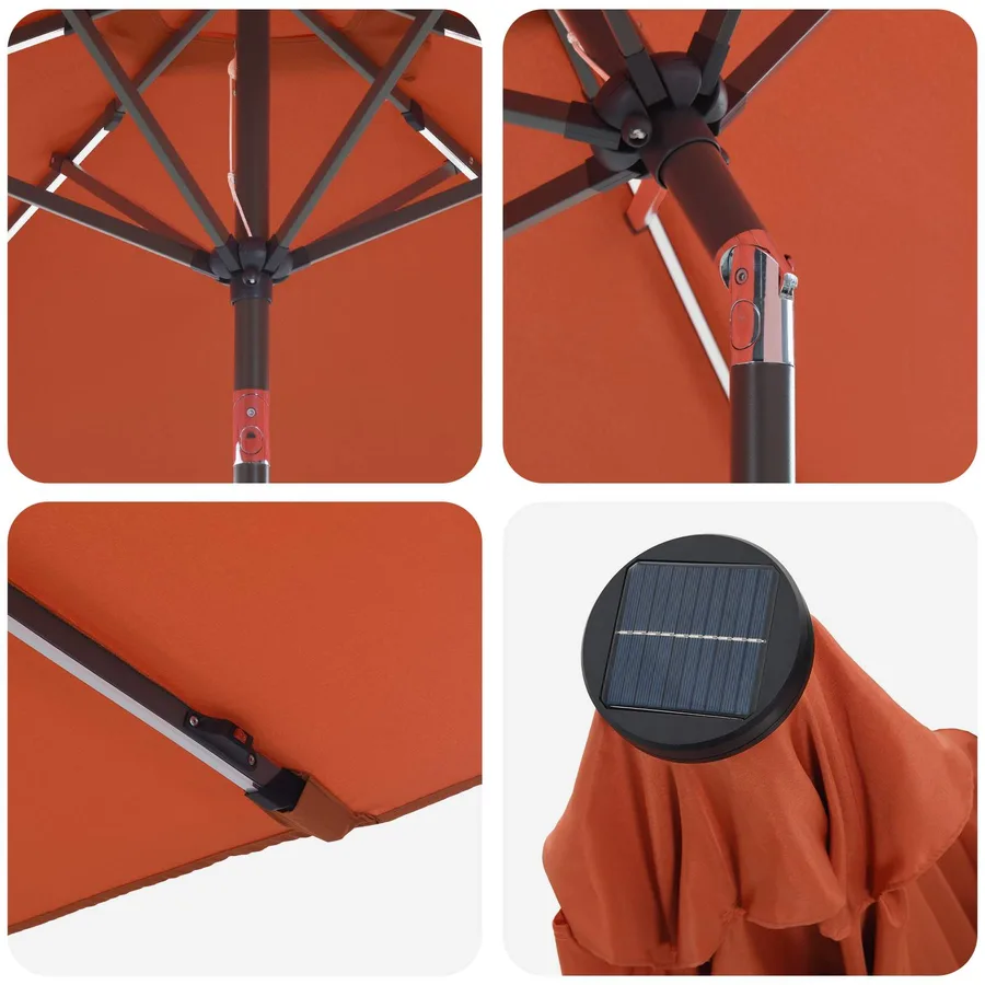 Parasol de jardin avec lumières LED et base 200 x 300 cm - 7
