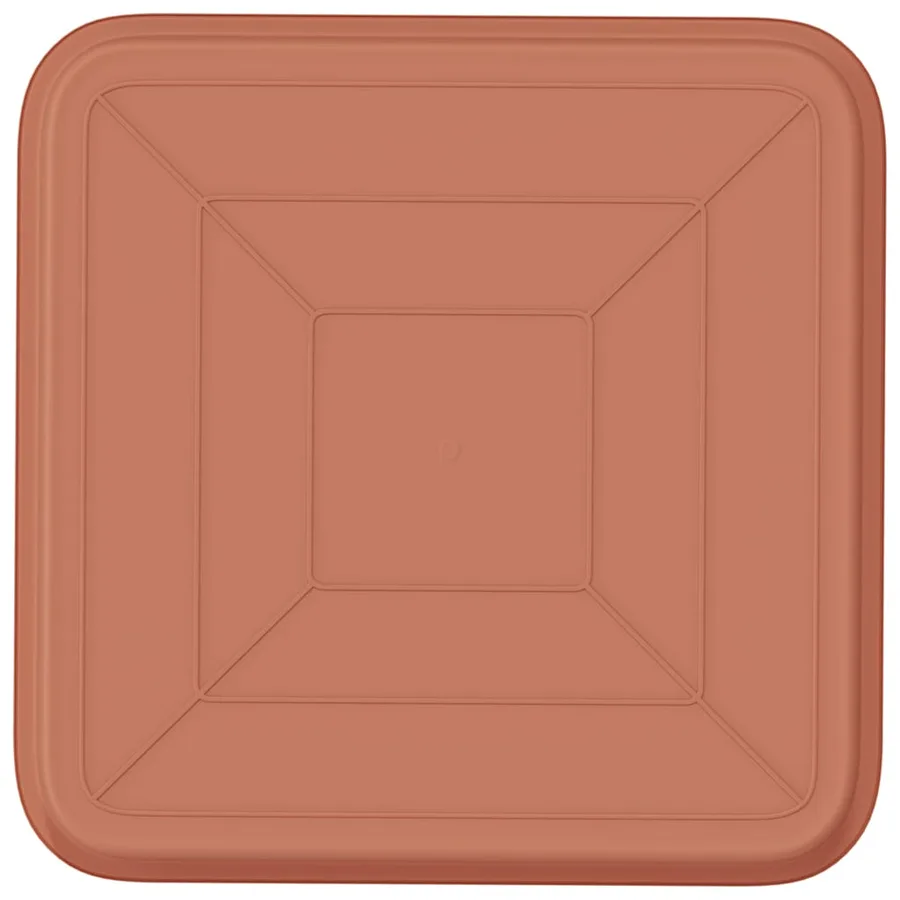 Plateau carré à fleurs 6 pcs Rouge brique 32 x 32 x 2,5 cm - 6