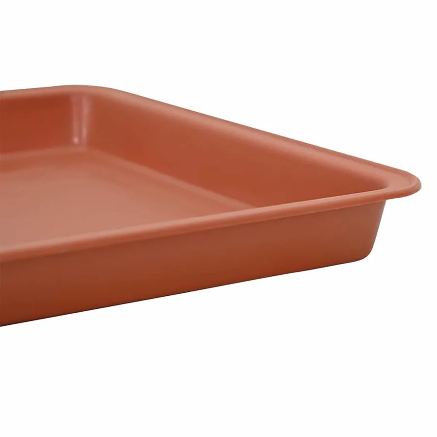 Plateau carré à fleurs 6 pcs Rouge brique 32 x 32 x 2,5 cm - 9