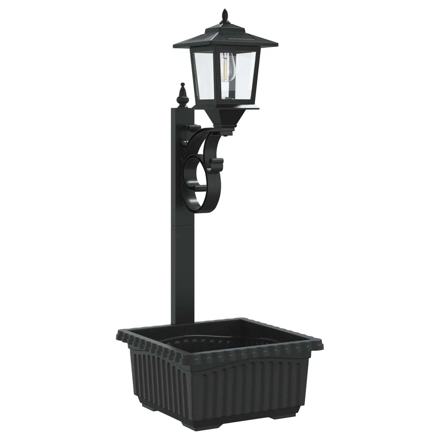 Luminaire de Bornes avec Planteur Noir 29 x 28 x 74 cm - 5