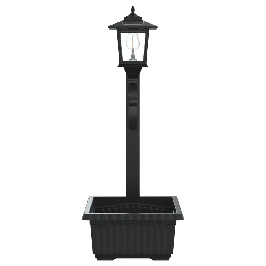 Luminaire de Bornes avec Planteur Noir 29 x 28 x 74 cm - 6