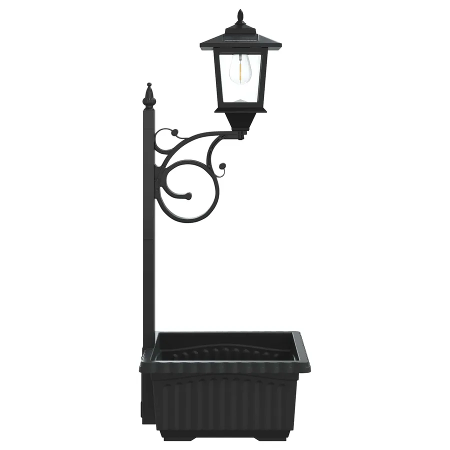 Luminaire de Bornes avec Planteur Noir 29 x 28 x 74 cm - 7