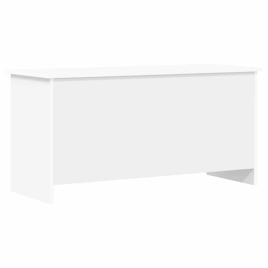 Coffre de rangement Blanc 100 x 40 x 50 cm Bois d'ingénierie - 2