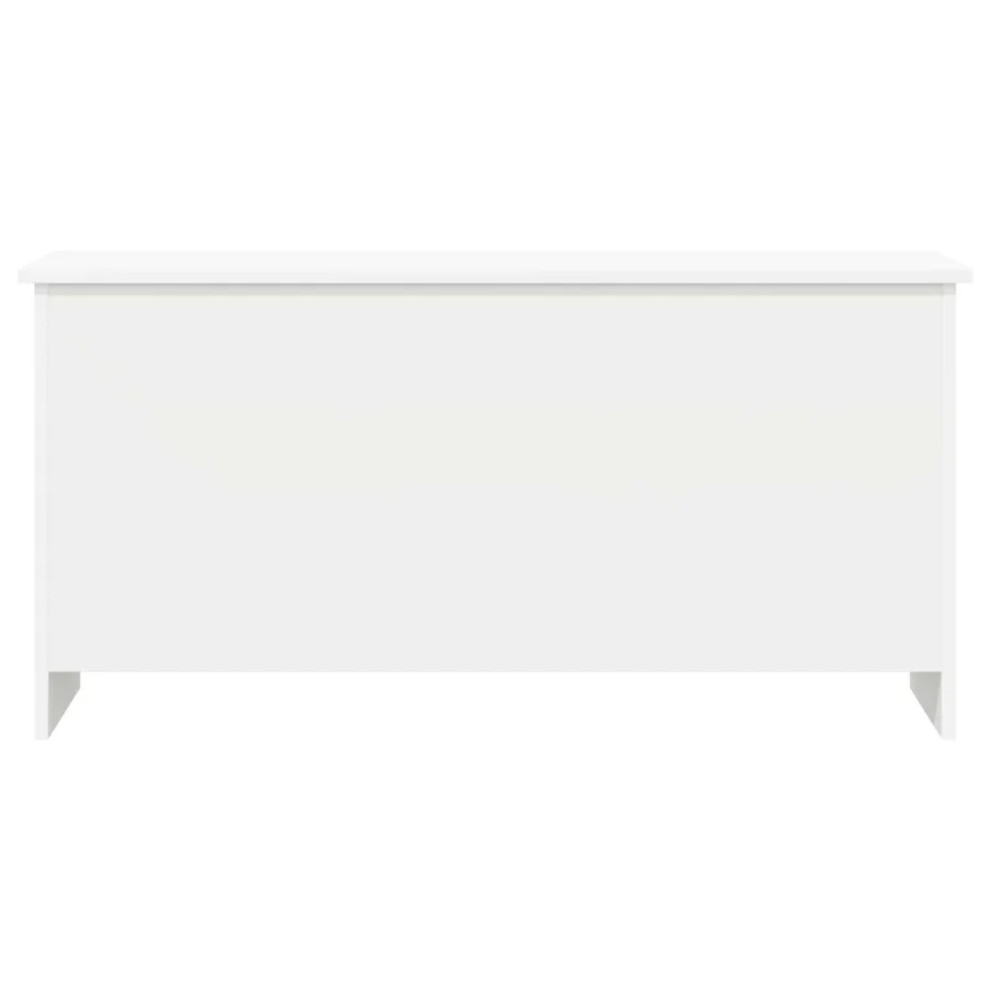Coffre de rangement Blanc 100 x 40 x 50 cm Bois d'ingénierie - 6