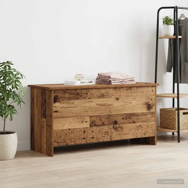 Coffre de rangement avec stockage Bois ancien 100 x 40 x 50 cm