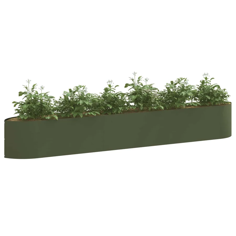 Jardin surélevé Vert olive 300 x 40 x 40 cm Acier - 3