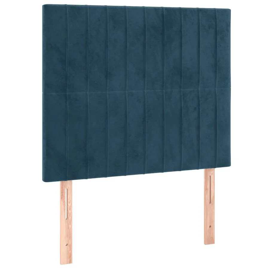 Sommier à lattes de lit et matelas Bleu foncé 80x200 cm Velours - 6