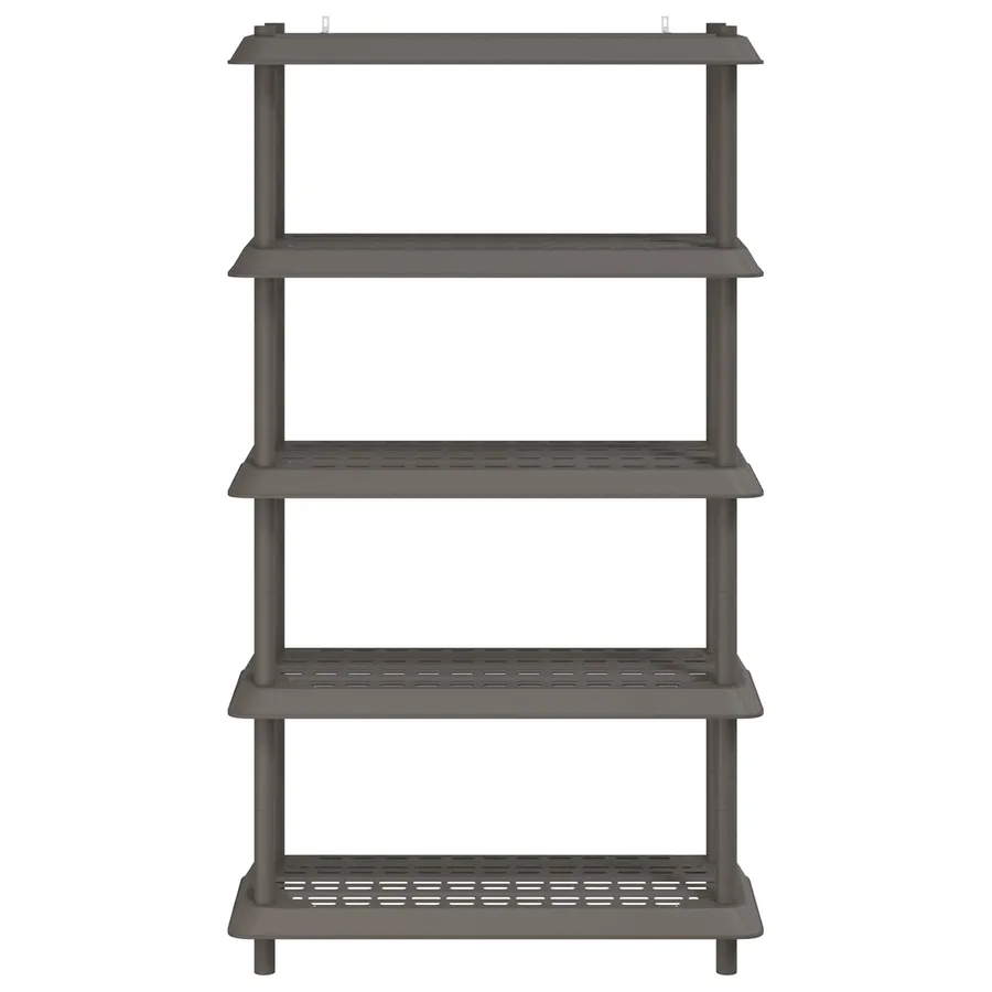 Unité de rangement 5 niveaux 100 x 40 x 177 cm PP Gris clair - 5
