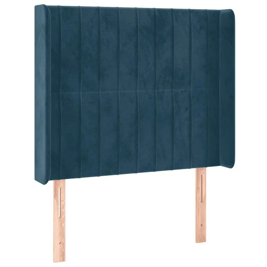 Tête de lit à LED Bleu foncé 83x16x118/128 cm Velours - 3