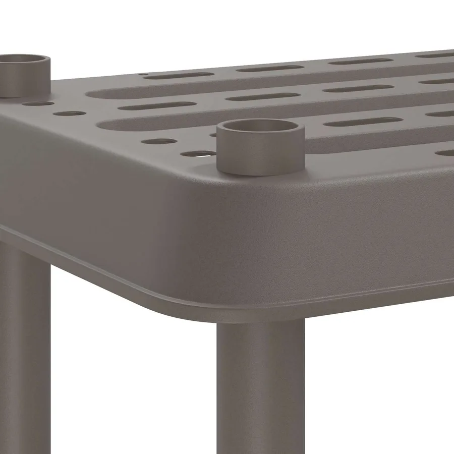 Unité de rangement 2 niveaux 100 x 40 x 55,5 cm PP Gris clair - 7