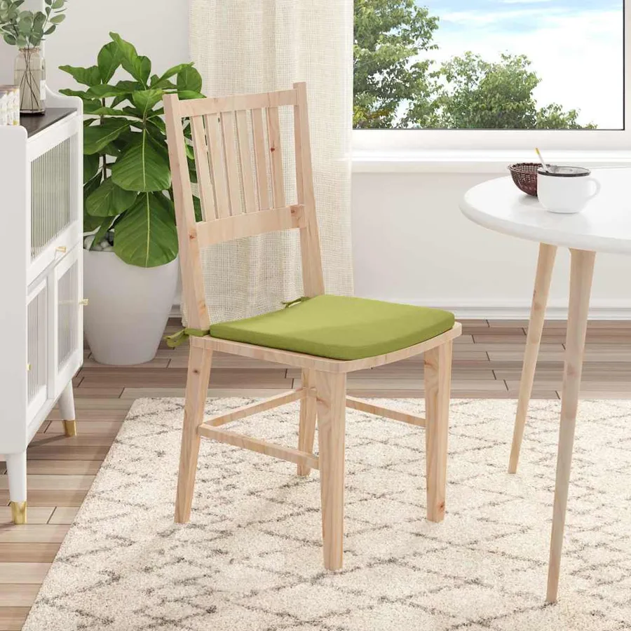 Coussins de siège 4 pcs Vert clair 40 x 40 x 3 cm tissu - 4