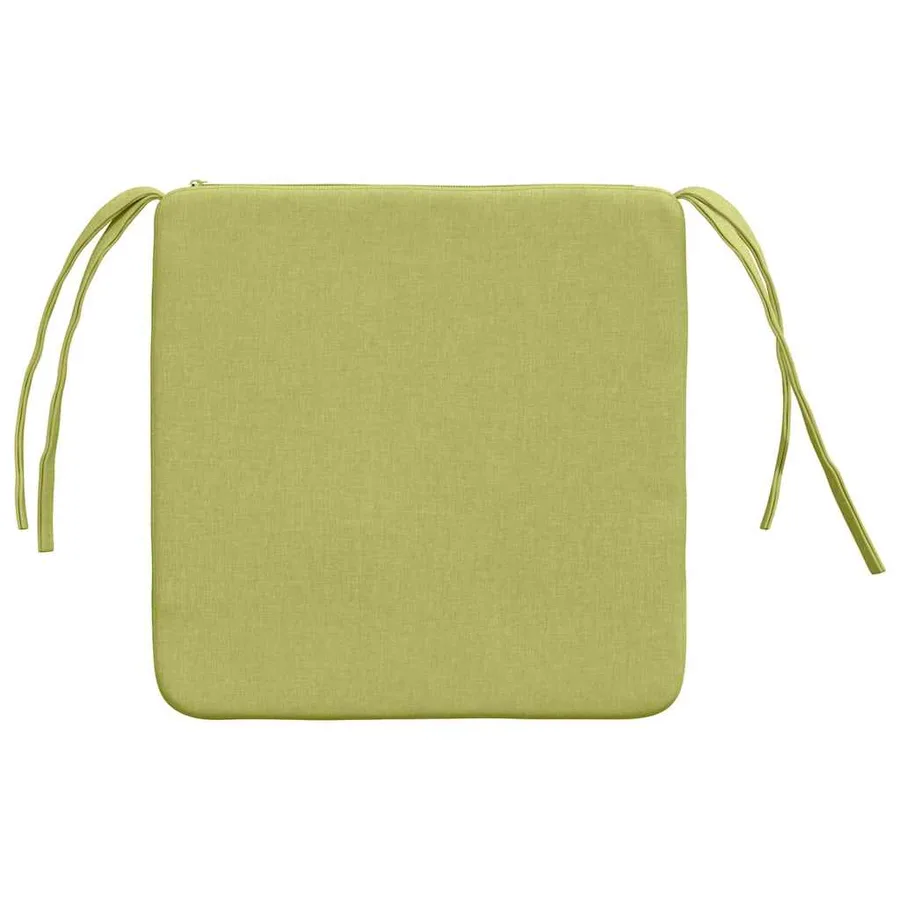 Coussins de siège 4 pcs Vert clair 40 x 40 x 3 cm tissu - 7