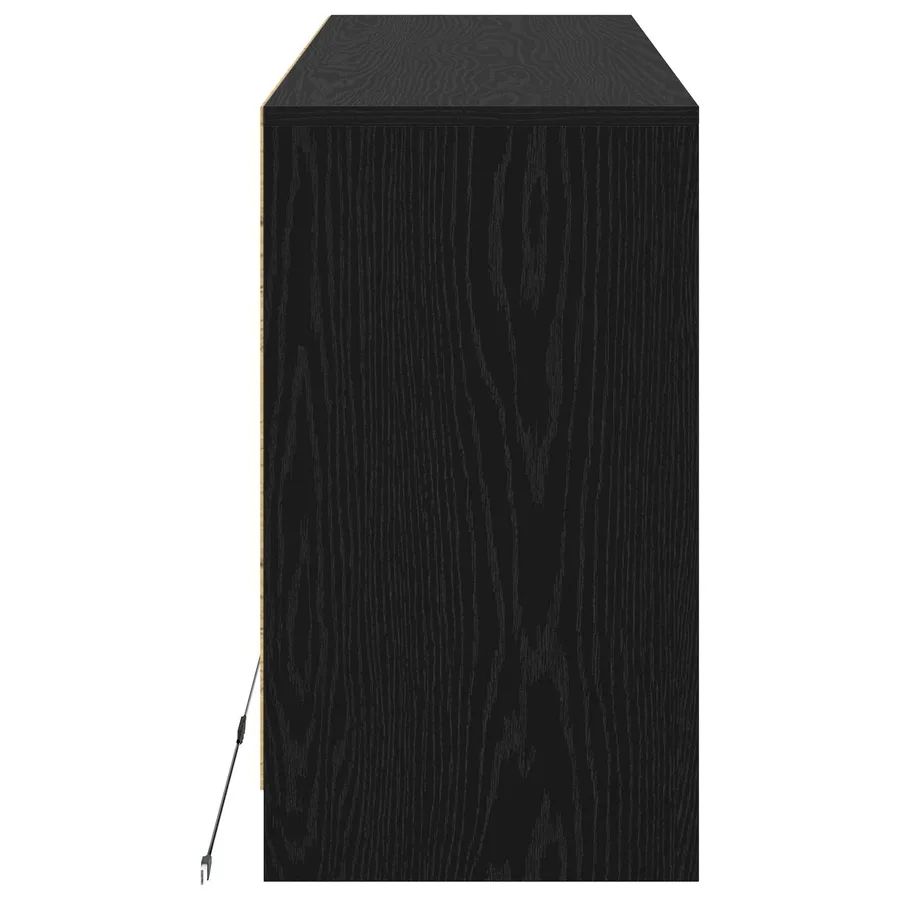 Meuble TV 91 x 34 x 61 cm Chêne noir Bois d'ingénierie - 3