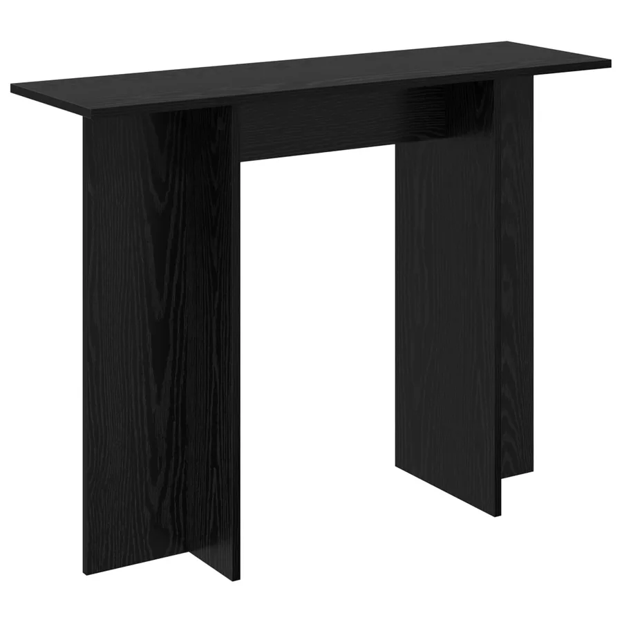 Table console Chêne noir 100 x 30 x 75 cm Bois d'ingénierie - 2