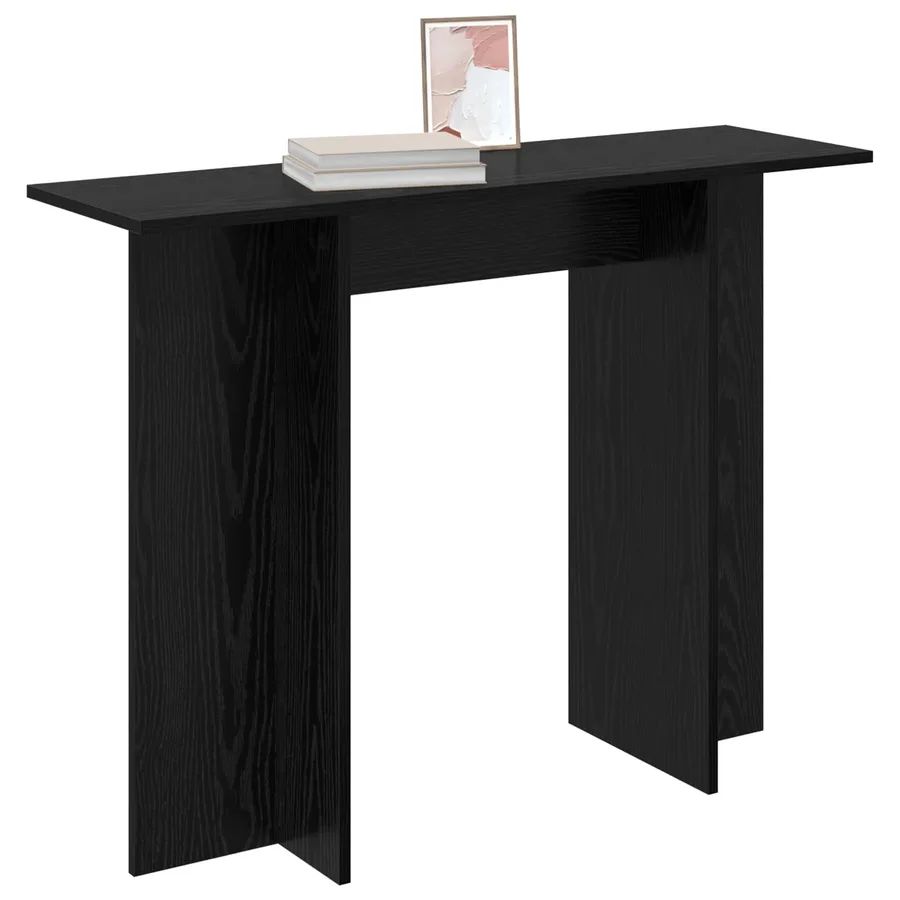 Table console Chêne noir 100 x 30 x 75 cm Bois d'ingénierie - 3