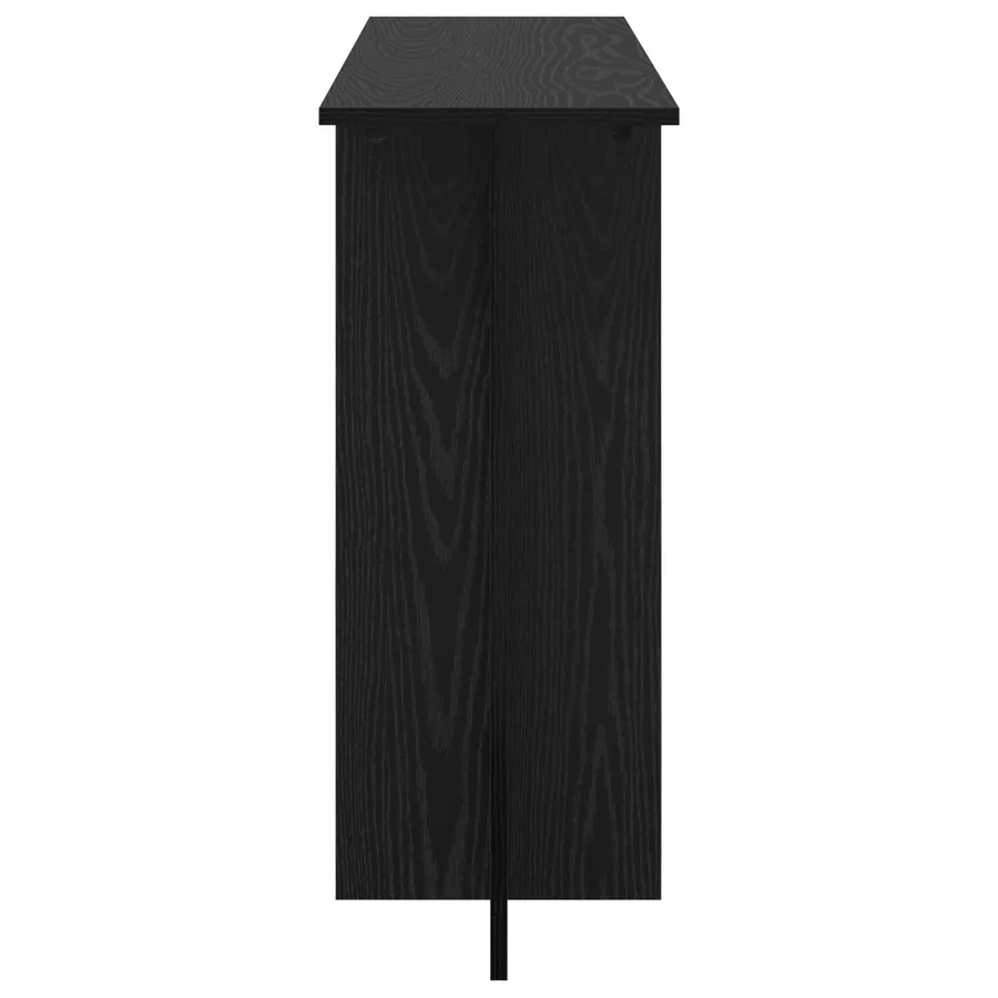 Table console Chêne noir 100 x 30 x 75 cm Bois d'ingénierie - 6