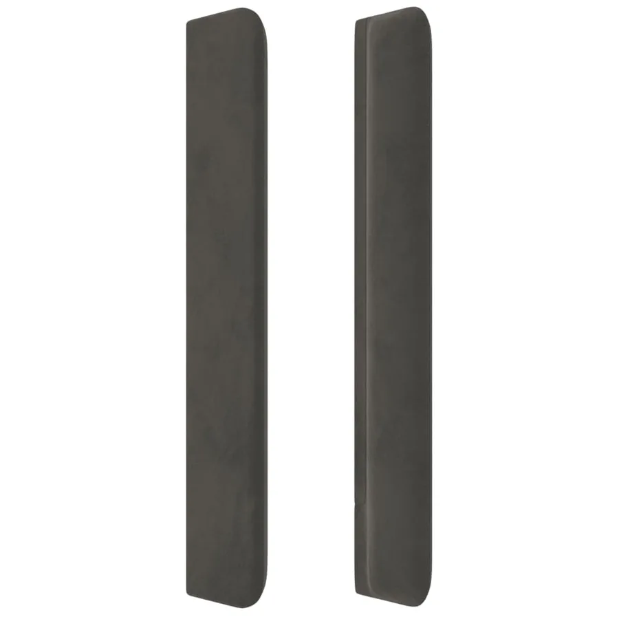Tête de lit avec oreilles Gris foncé 147x16x118/128 cm Velours - 4