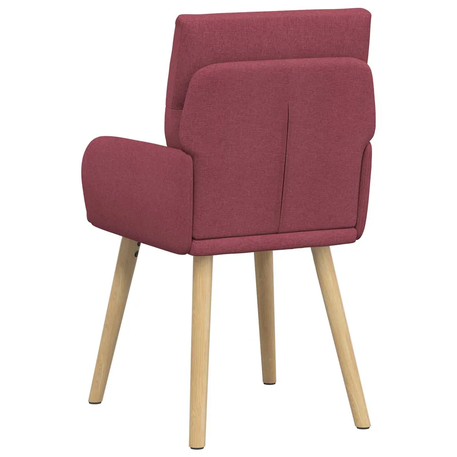 Chaises de salle à manger 6 pcs Tissu Bordeaux 60 x 56 x 96 cm - 5