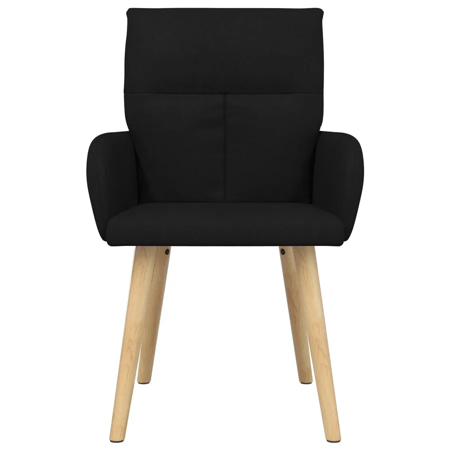 Chaises de salle à manger 2 pcs Tissu Noir 60 x 56 x 96 cm - 3