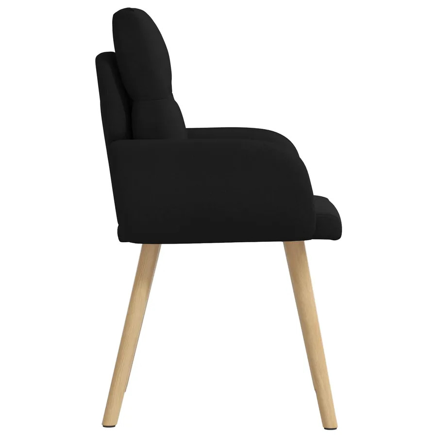 Chaises de salle à manger 2 pcs Tissu Noir 60 x 56 x 96 cm - 4