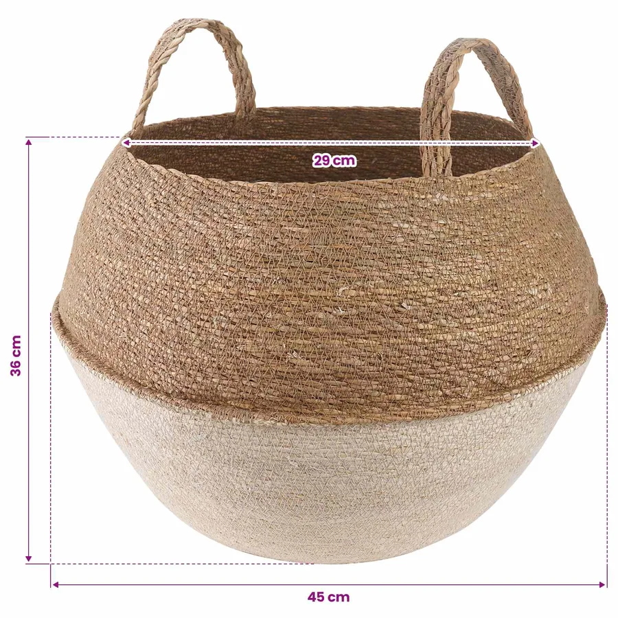 Pot de plante avec poignées 2 pcs Blanc Ø 45 x 36 cm - 5