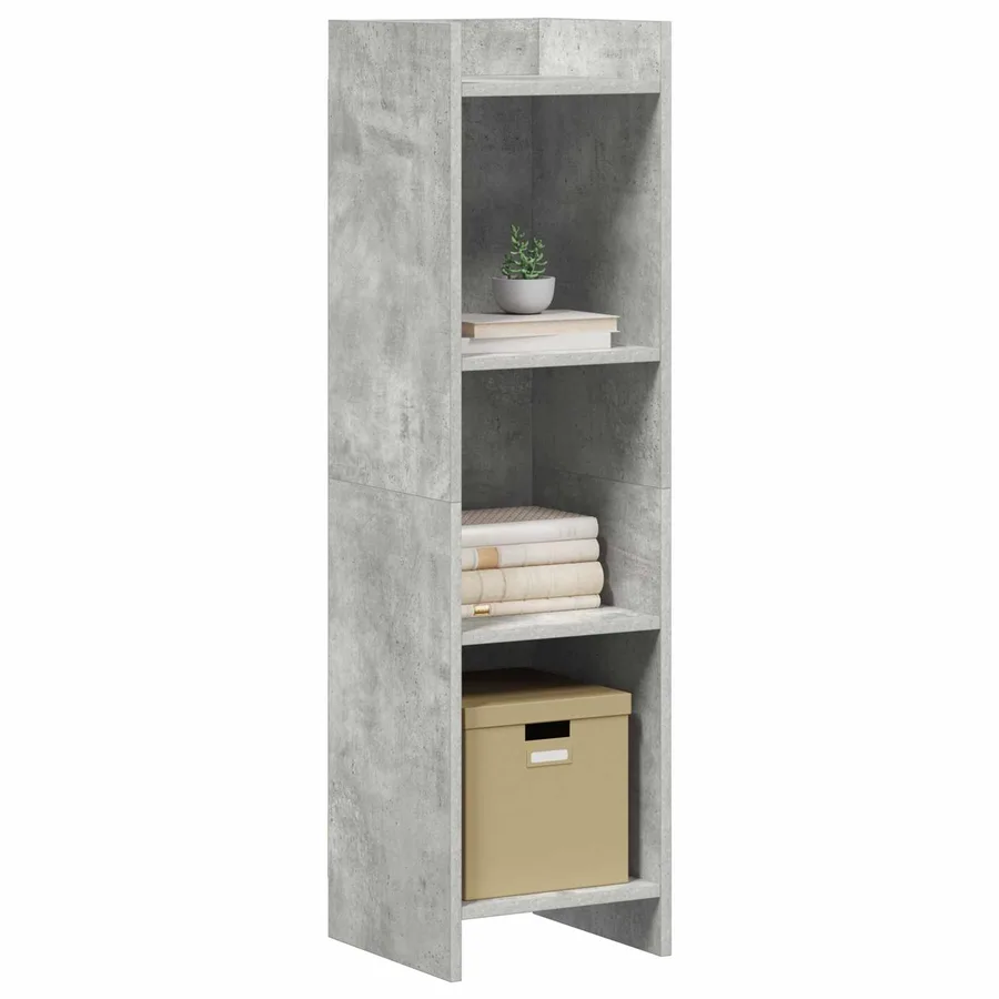 Bibliothèque Gris Béton 30 x 30 x 111 cm Bois d'ingénierie - 3
