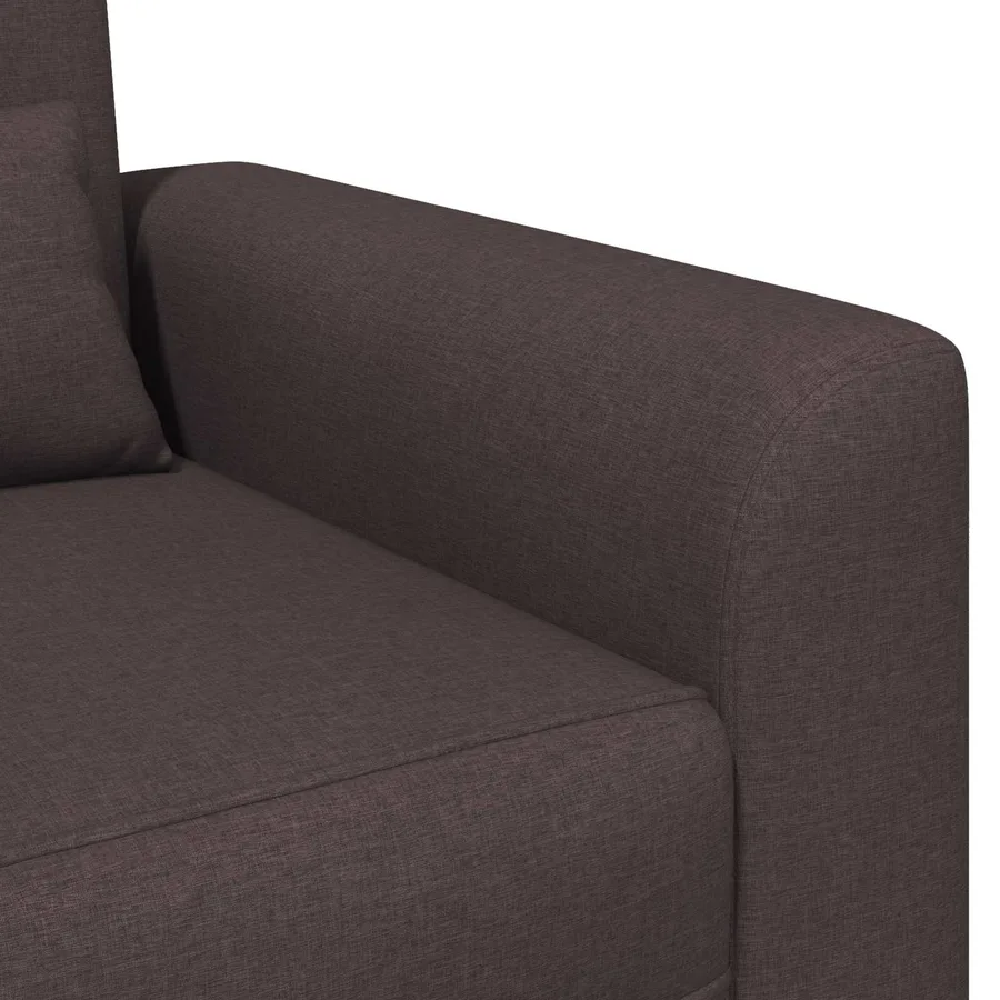 Fauteuil Marron foncé Tissu - 6
