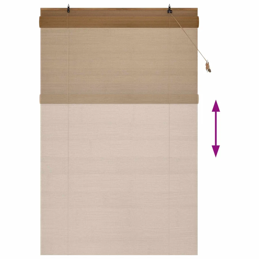 Store enrouleur Marron 160 x 220 cm Bambou - 6