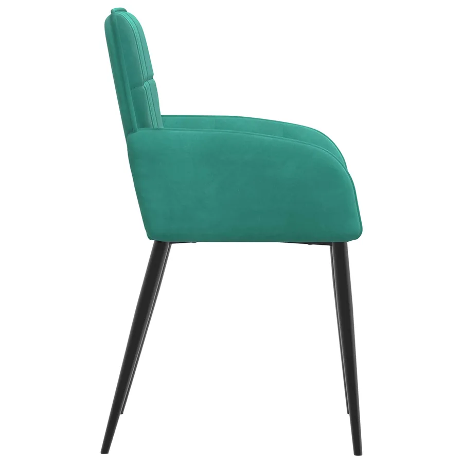 Chaises de salle à manger 6 pcs Velours Turquoise - 4