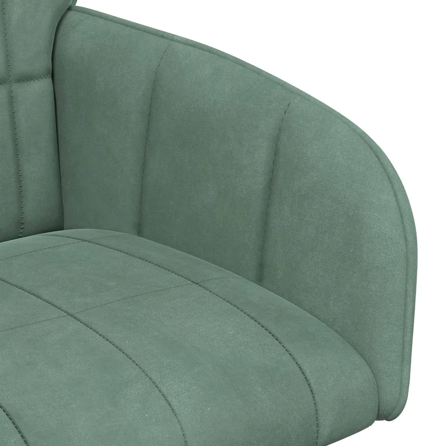 Chaises de salle à manger 4 pcs Velours Vert Mer - 6
