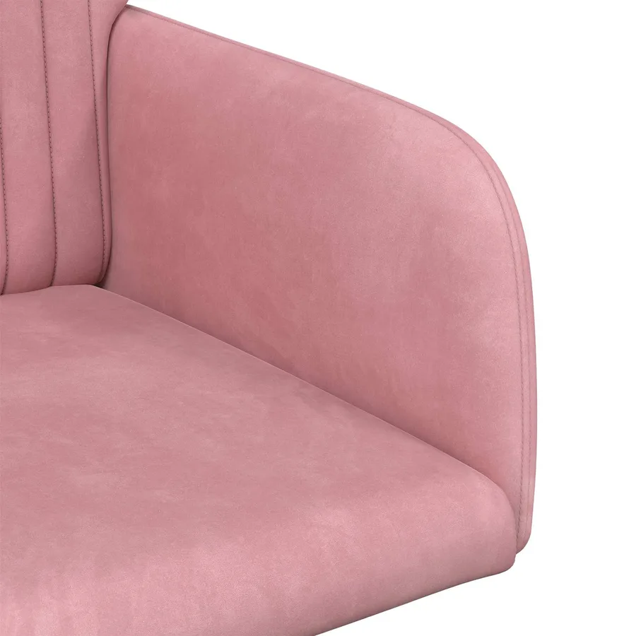 Chaises de salle à manger 2 pcs Velours Rose 55 x 50 x 84 cm - 6
