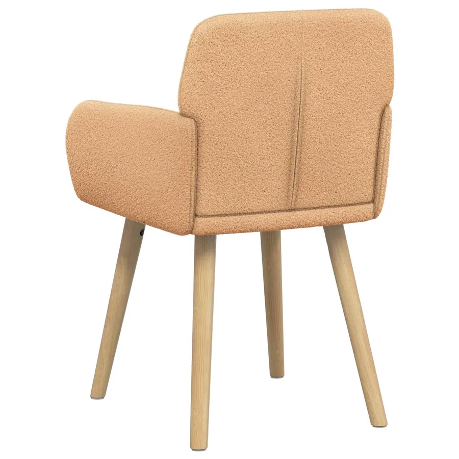 Chaises de salle à manger 2 pcs Bouclé Beige 59 x 57 x 85 cm - 5