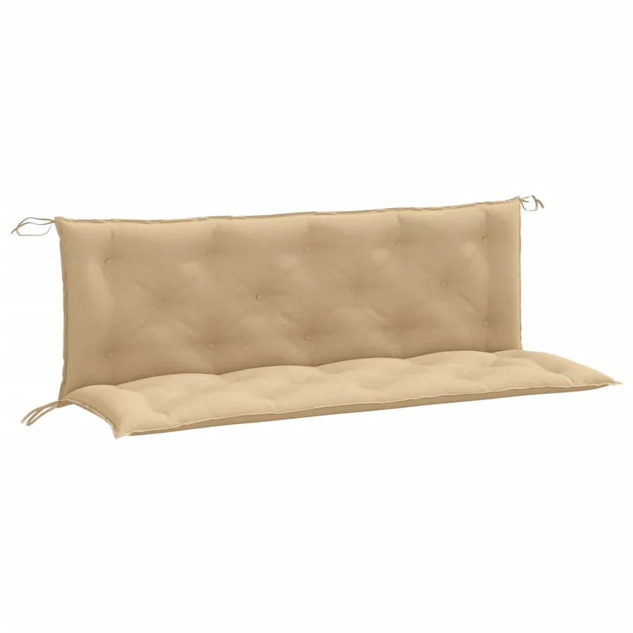 Coussins de banc de jardin lot de 2 beige mélangé tissu - 2