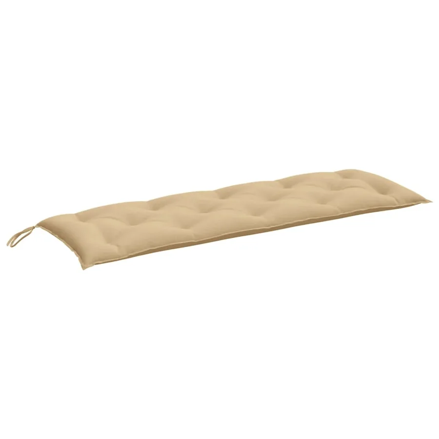 Coussins de banc de jardin lot de 2 beige mélangé tissu - 5