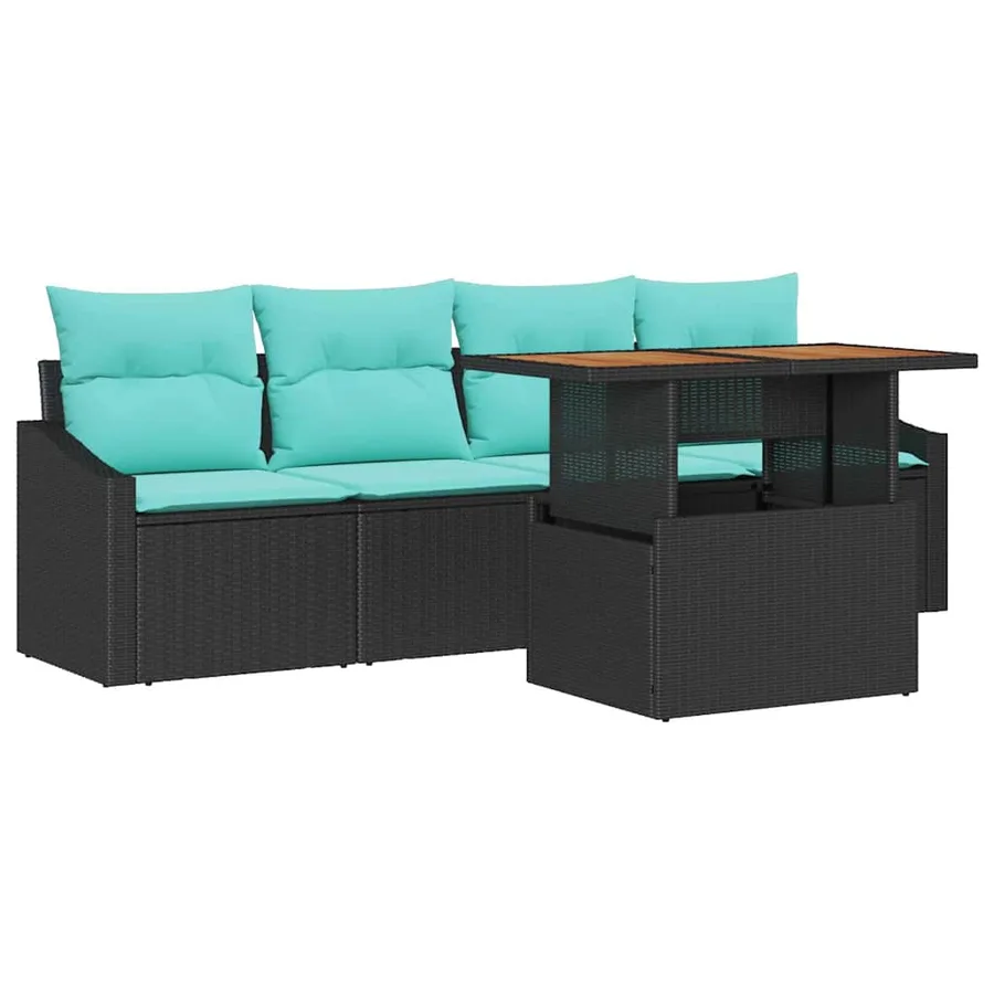 Ensemble de canapé de jardin 5 pc 4-Nombre de places - 2