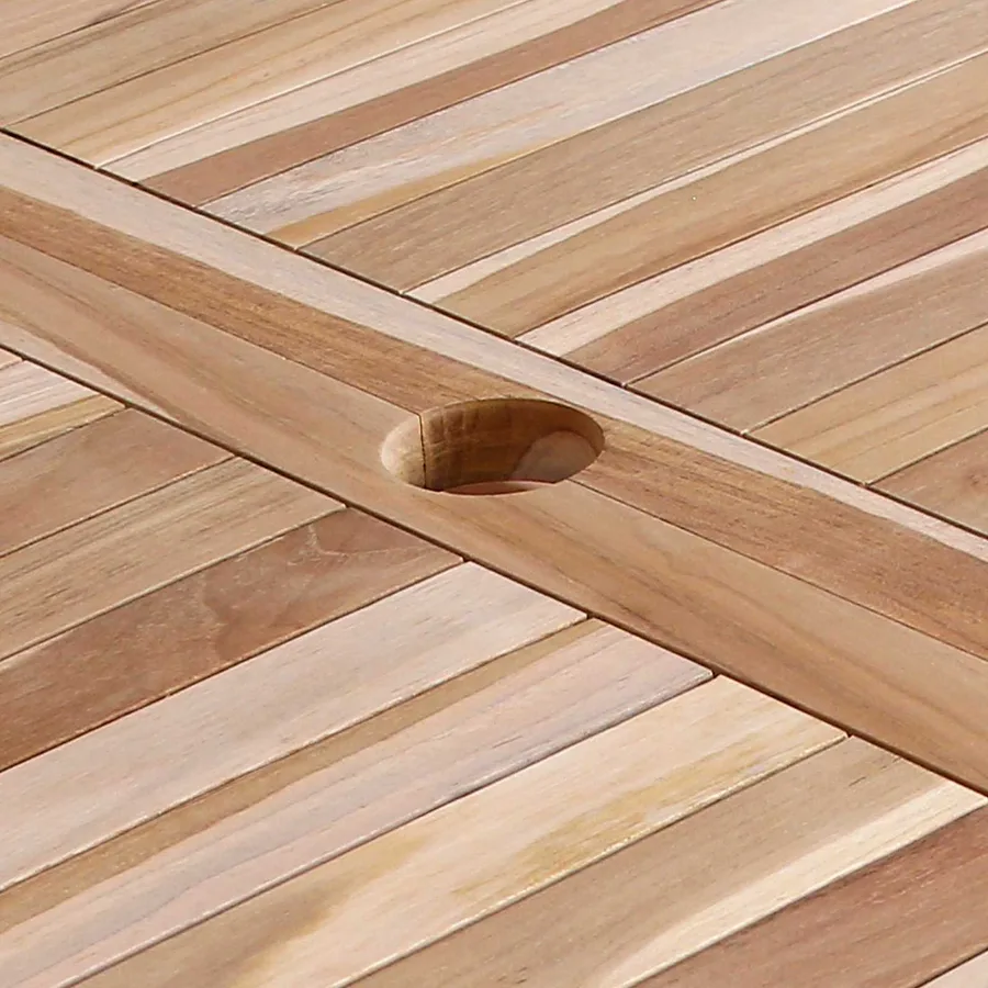 Table de jardin pliante Naturel 120 x 70 x 75,5 cm - 6