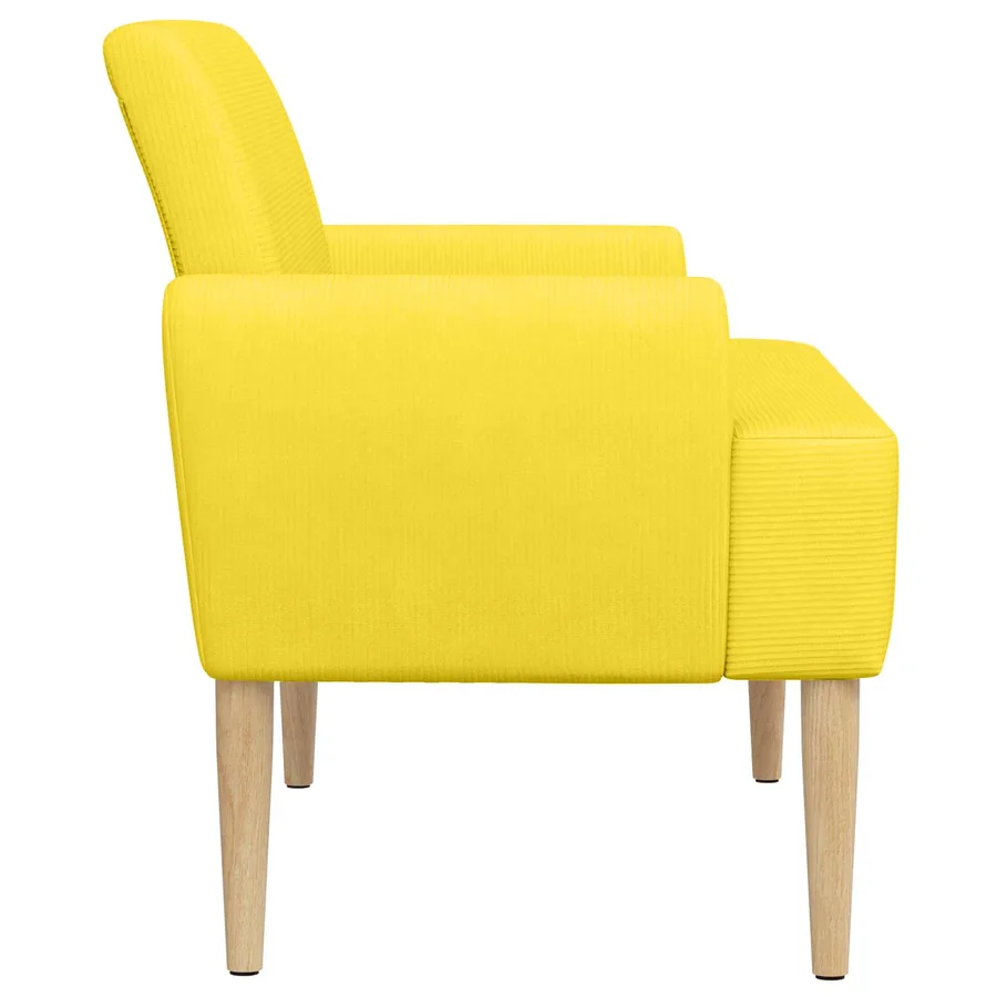 Canapé love seat avec capitonnage en boutons Jaune clair - 4
