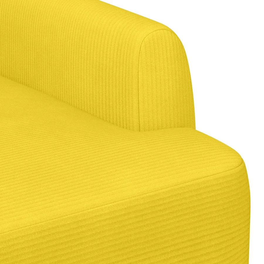 Canapé love seat avec capitonnage en boutons Jaune clair - 6