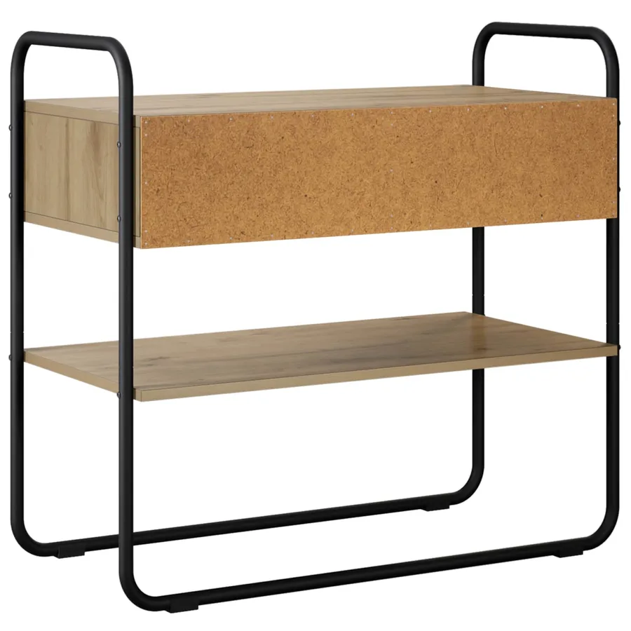 Table console Chêne artisanal 100 x 40 x 75 cm - 7