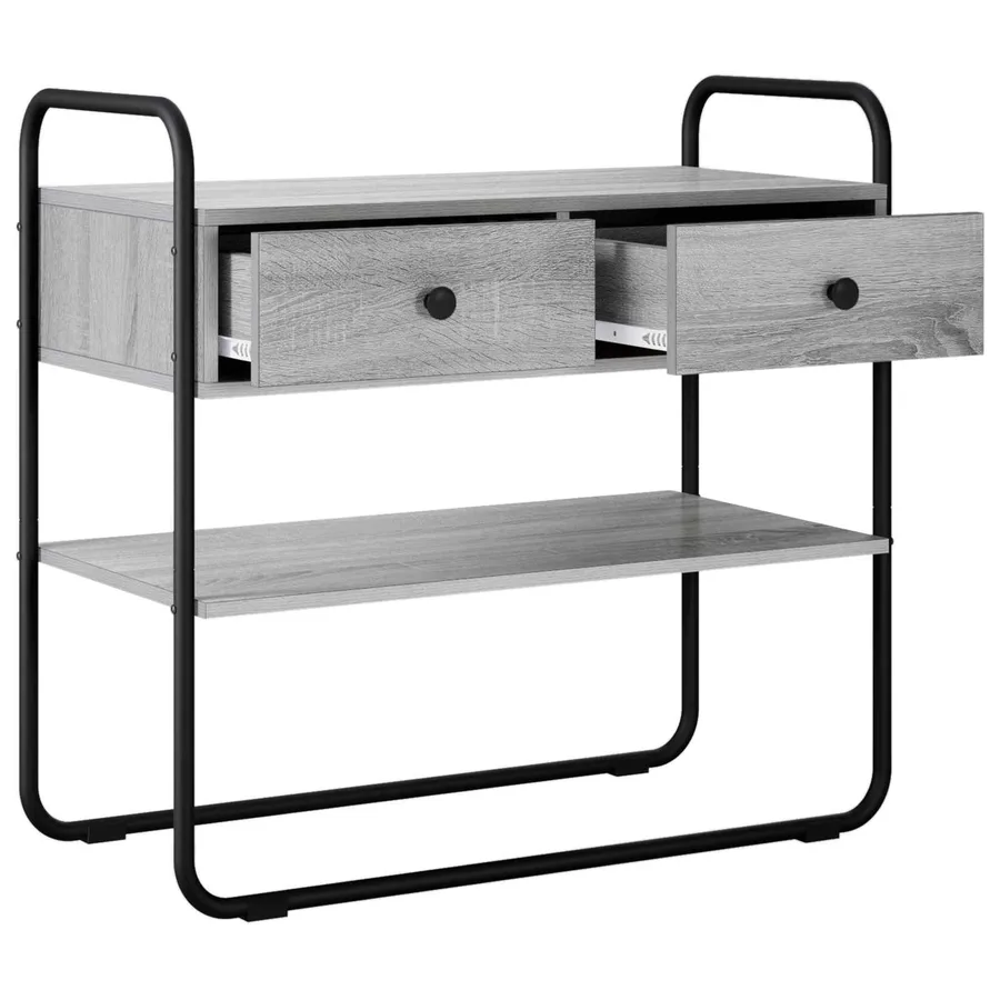 Table console Sonoma gris 100 x 40 x 75 cm Bois d'ingénierie - 4