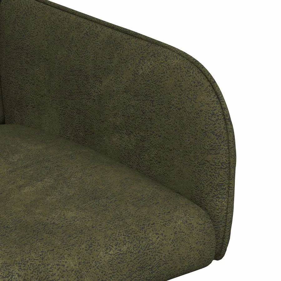 Chaises de salle à manger 4 pcs Simili daim Vert armée - 6