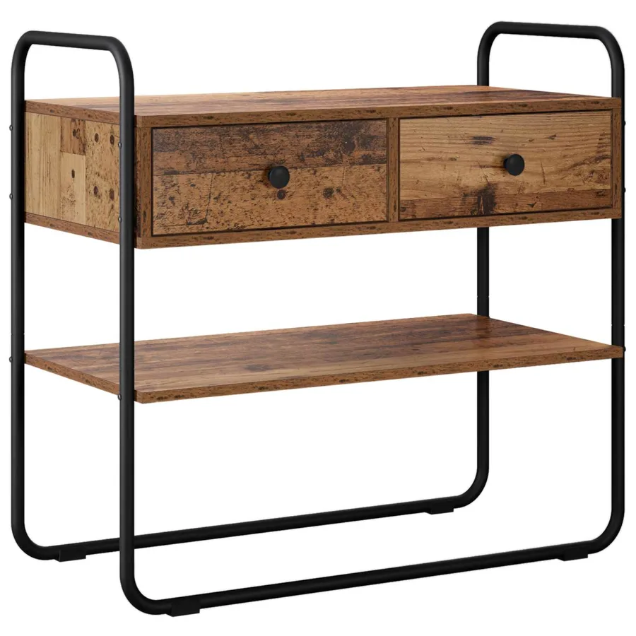 Table console Bois ancien 80 x 40 x 75 cm Bois d'ingénierie - 2