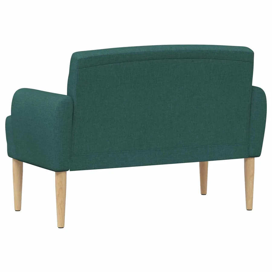 Canapé love seat avec capitonnage en boutons Vert foncé Tissu - 5