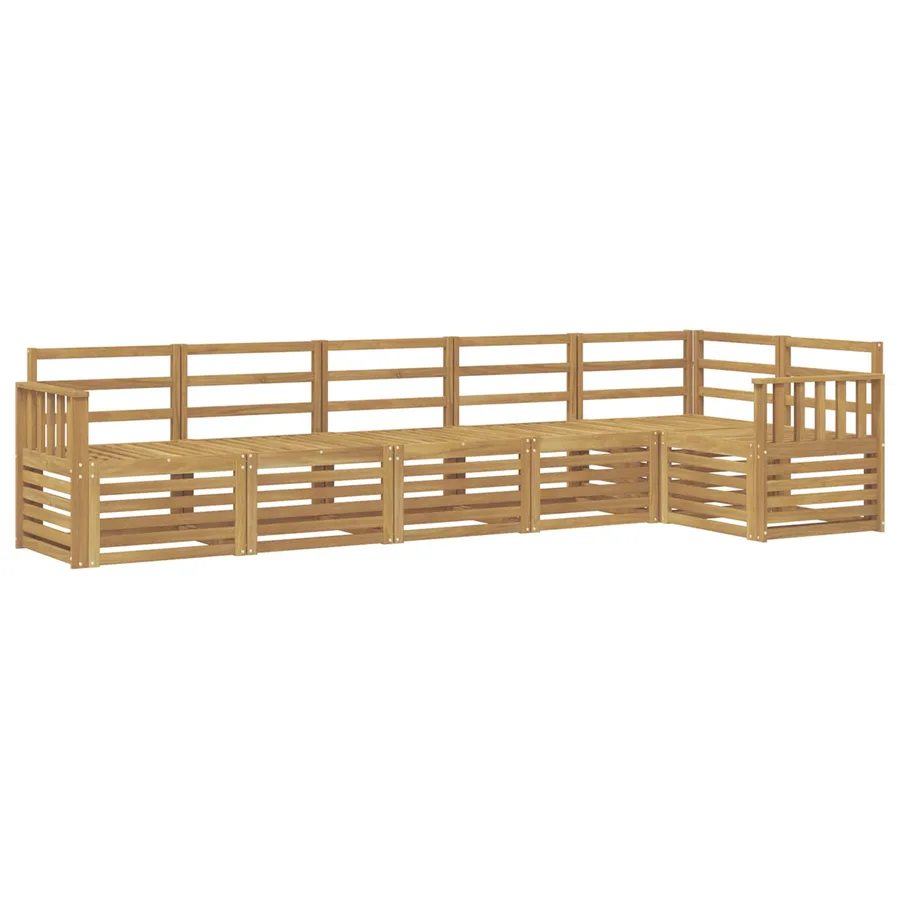 Ensemble de canapés d'extérieur 6 pcs Blanc 306 x 128,5 x 73 cm - 2