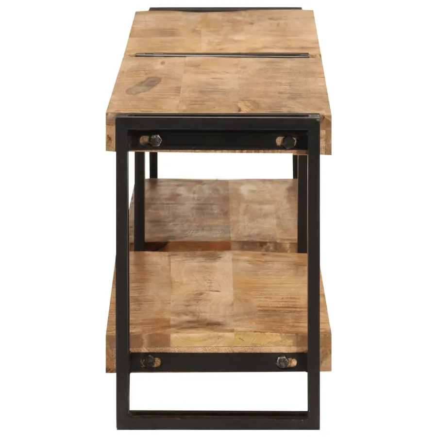 Meuble TV 160x30x40 cm bois massif de manguier - 3