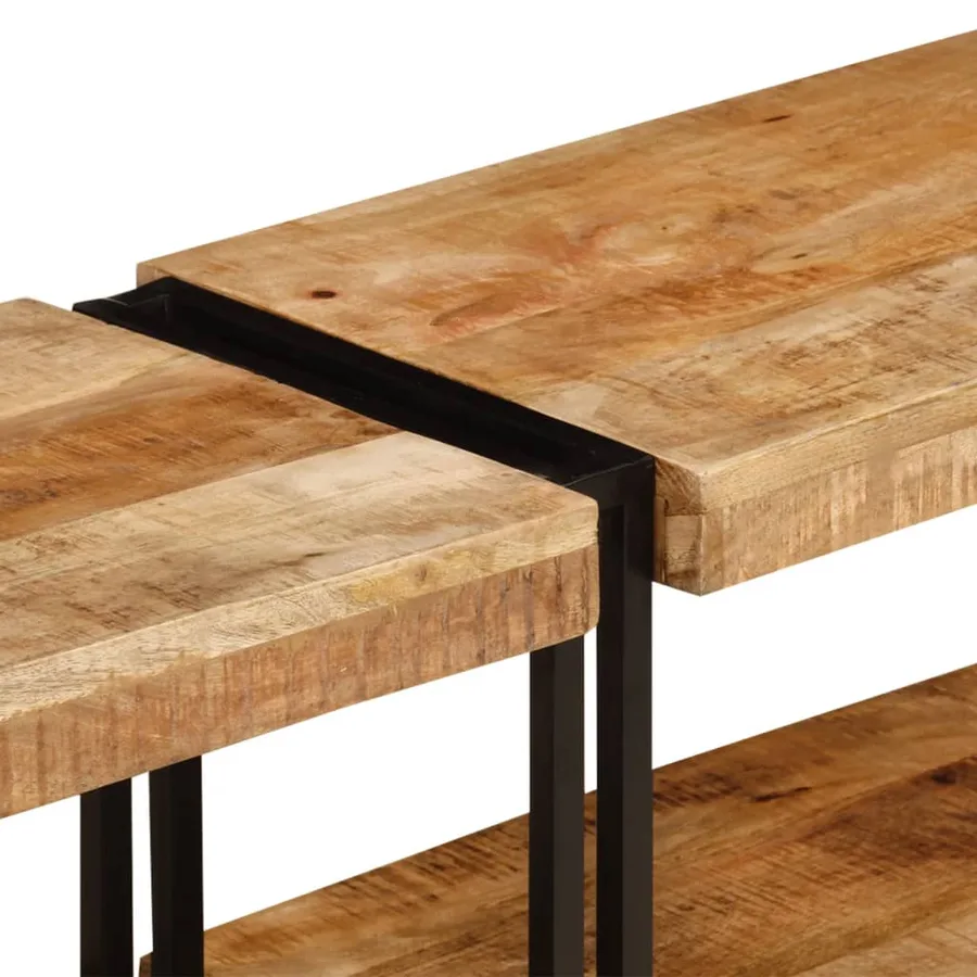 Meuble TV 160x30x40 cm bois massif de manguier - 6